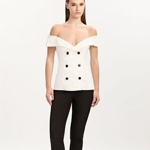 Bardot White Off-Shoulder Top